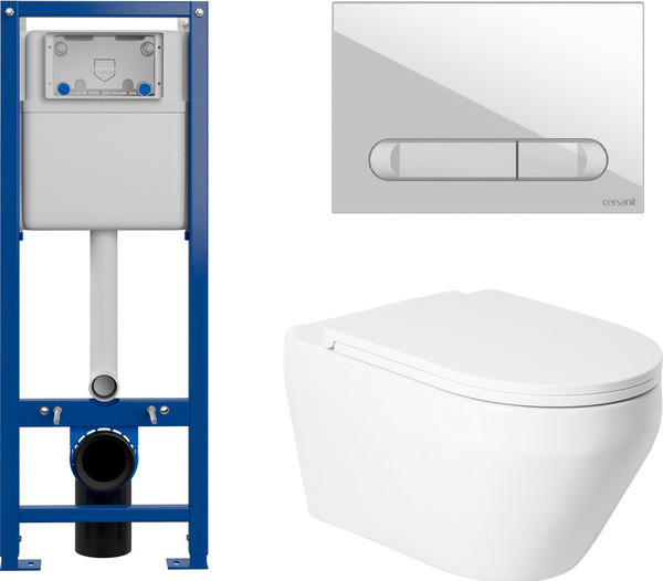 Изображение товара Унитаз подвесной с инсталляцией Saniteco KW-9009W + 64109 + S-IN-MZ-VECTOR