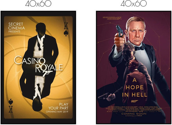 Изображение товара Постеры Citydecor Джеймс Бонд 3 (2шт, 40x60)