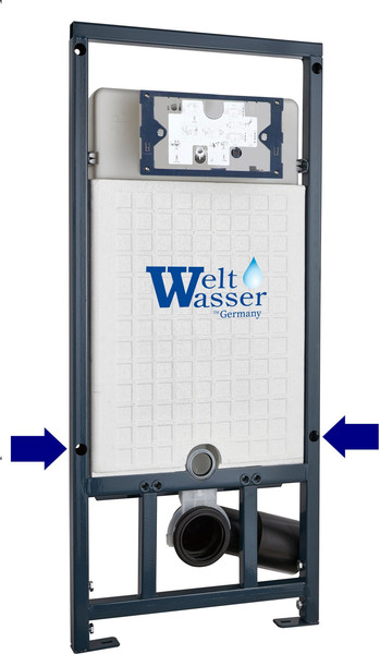 Изображение товара Унитаз подвесной с инсталляцией Saniteco KW-9010W + Marberg 507 RD MT-BL + Marberg 507