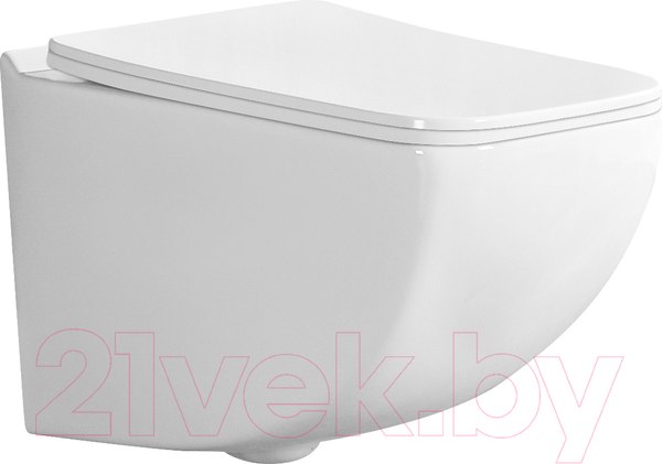 Изображение товара Унитаз подвесной с инсталляцией Saniteco KW-99048 + Marberg 507 SE GL-WT + Marberg 507
