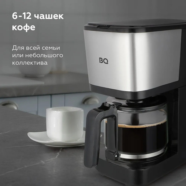 Изображение товара Капельная кофеварка BQ CM2007 (черный/стальной)