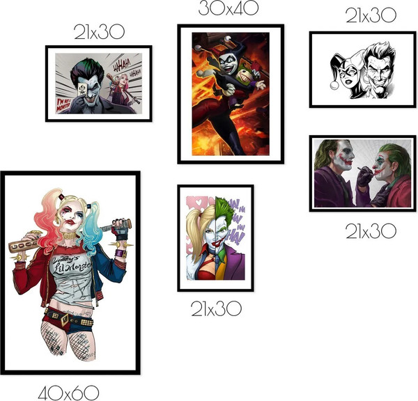 Изображение товара Постеры Citydecor Харли Квинн 3 (6шт)