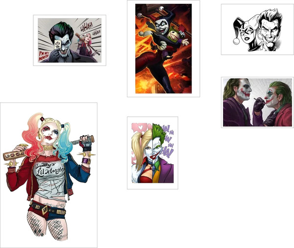 Изображение товара Постеры Citydecor Харли Квинн 3 (6шт)