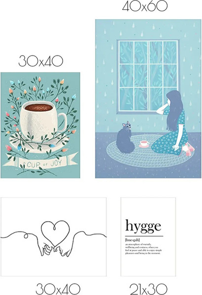 Изображение товара Постеры Citydecor Hygge 4 (4шт)