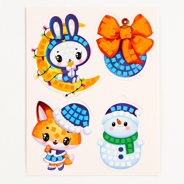 Изображение товара Набор для творчества Школа талантов Аппликация стикерами Новогодняя сказка / 10515702