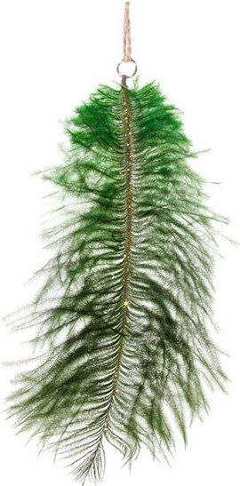 Изображение товара Елочная игрушка Shishi Перо / 48074 (15см, зеленый)