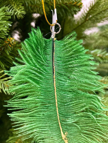 Изображение товара Елочная игрушка Shishi Перо / 48074 (15см, зеленый)