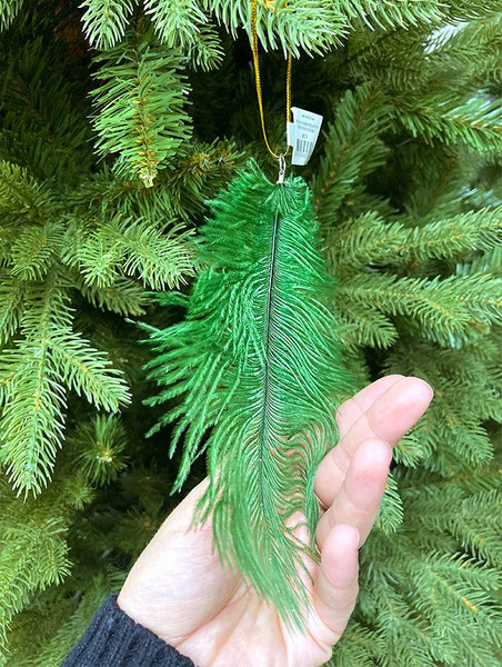 Изображение товара Елочная игрушка Shishi Перо / 48074 (15см, зеленый)