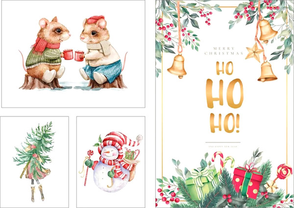 Изображение товара Постеры Citydecor New Year 3 (4шт)