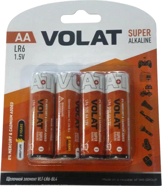 Изображение товара Комплект батареек VOLAT VLT-LR6-1unit