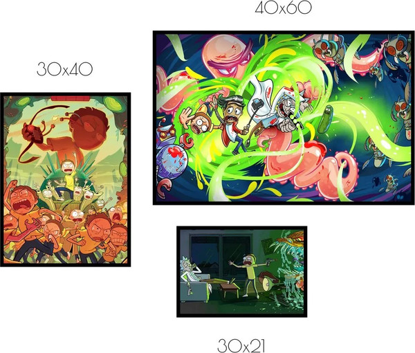 Изображение товара Постеры Citydecor Рик и Морти 3 (3шт)