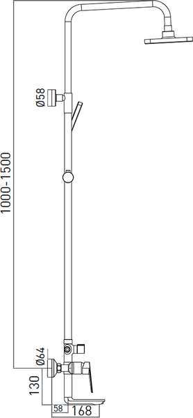 Изображение товара Душевая система со смесителем Gross Aqua Dyno GA9009SMD07C