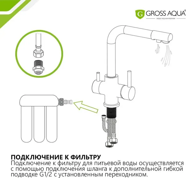 Изображение товара Смеситель Gross Aqua Ecolife 3120609GrB