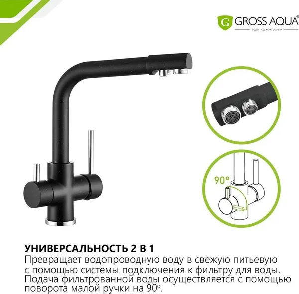 Изображение товара Смеситель Gross Aqua Ecolife 3120609GrB