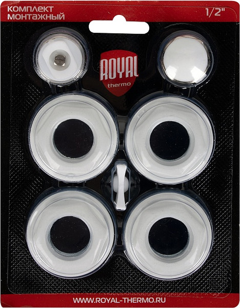 Изображение товара Монтажный комплект для радиатора Royal Thermo 1'x1/2' RT1/2W (белый)