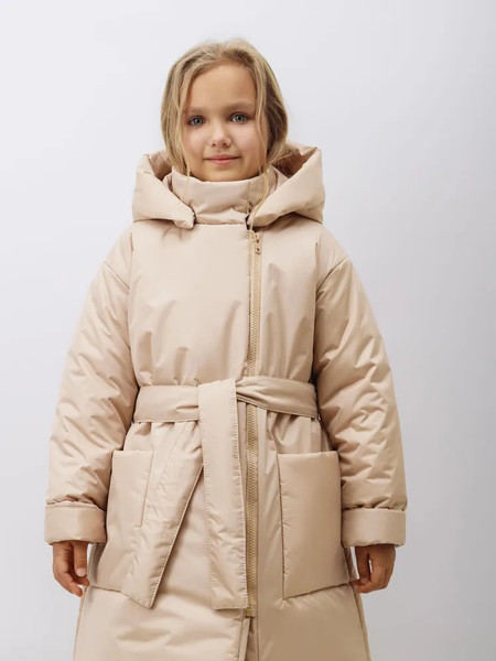 Изображение товара Пальто детское Amarobaby Snuggly / AB-OD24-SNUGGLY29/03-140 (бежевый, р.140-146)