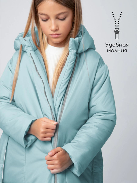 Изображение товара Пальто детское Amarobaby Snuggly / AB-OD24-SNUGGLY29/19-146 (голубой, р.146-152)