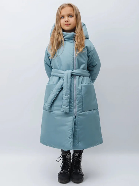 Изображение товара Пальто детское Amarobaby Snuggly / AB-OD24-SNUGGLY29/19-146 (голубой, р.146-152)