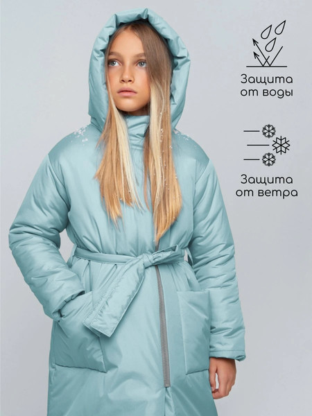 Изображение товара Пальто детское Amarobaby Snuggly / AB-OD24-SNUGGLY29/19-146 (голубой, р.146-152)