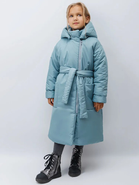 Изображение товара Пальто детское Amarobaby Snuggly / AB-OD24-SNUGGLY29/19-146 (голубой, р.146-152)