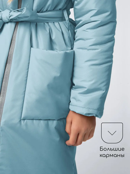Изображение товара Пальто детское Amarobaby Snuggly / AB-OD24-SNUGGLY29/19-146 (голубой, р.146-152)