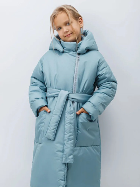 Изображение товара Пальто детское Amarobaby Snuggly / AB-OD24-SNUGGLY29/19-146 (голубой, р.146-152)
