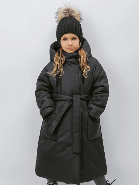 Изображение товара Пальто детское Amarobaby Snuggly / AB-OD24-SNUGGLY29/09-146 (черный, р.146-152)