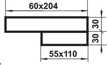 Изображение товара Переходник воздуховода Семь ветров 110x55/204x60 / 518