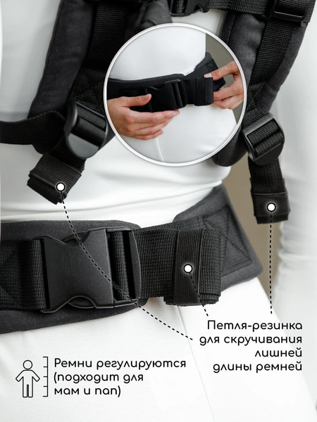 Изображение товара Эрго-рюкзак Amarobaby Near / AB24-30NEAR/09 (черный)