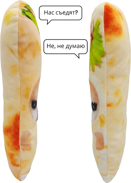 Изображение товара Подушка декоративная Malvina Кот Шаурма / 9.428.1