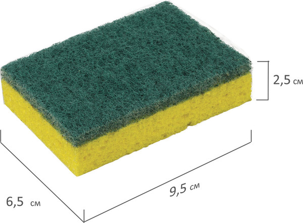 Изображение товара Набор губок хозяйственных Laima 605487 (2шт)