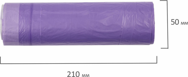 Изображение товара Пакеты для мусора Laima Ultra 35л / 607685 (20шт, фиолетовый)