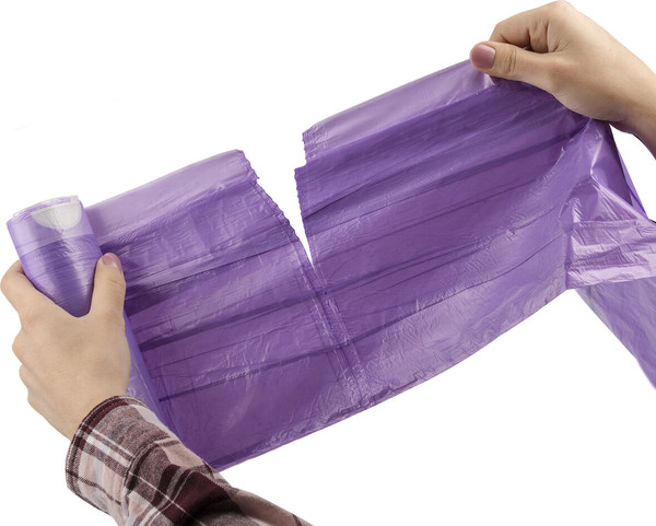 Изображение товара Пакеты для мусора Laima Ultra 35л / 607685 (20шт, фиолетовый)