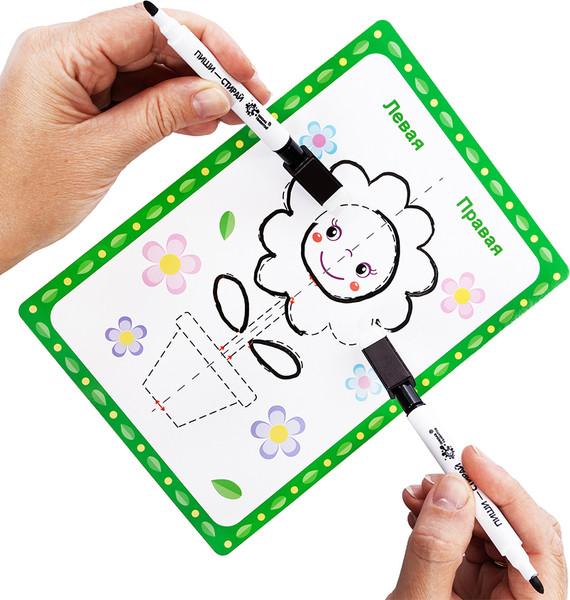 Изображение товара Развивающая игра Десятое королевство Пиши-стирай двумя руками №1 / 05244