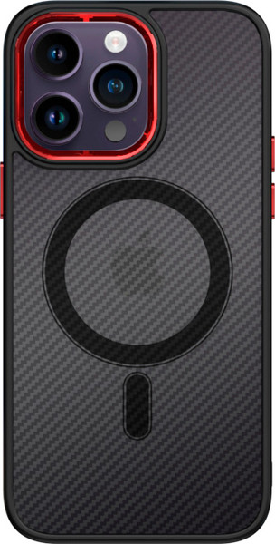 Изображение товара Чехол-накладка Bingo Metal Magnetic Carbon для Apple iPhone 15 (красный)