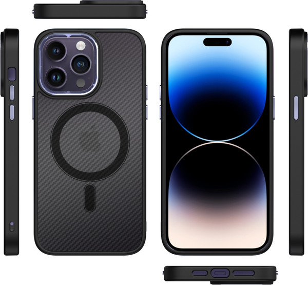 Изображение товара Чехол-накладка Bingo Metal Magnetic Carbon для Apple iPhone 15 (фиолетовый)