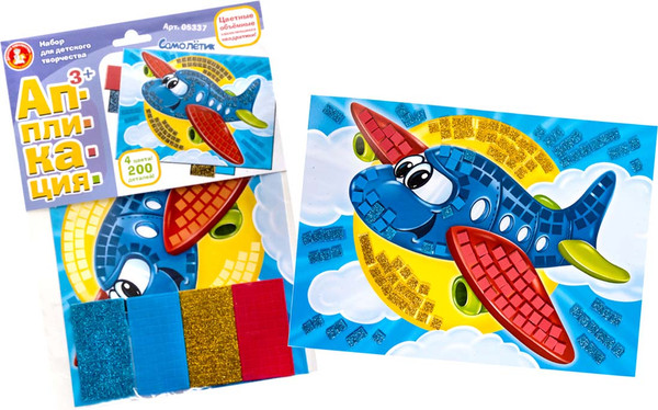 Изображение товара Набор для творчества Десятое королевство Аппликация Самолетик / 05337