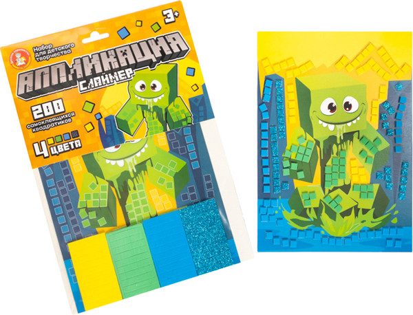 Изображение товара Набор для творчества Десятое королевство Аппликация Слаймер / 05395