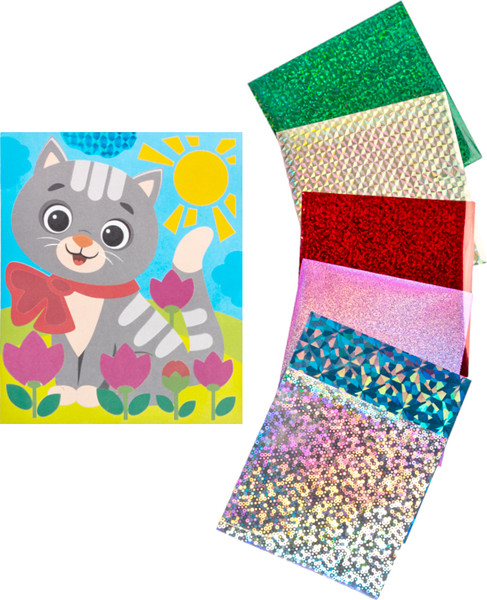 Изображение товара Набор для творчества Десятое королевство Аппликация фольгой Котенок / 05356