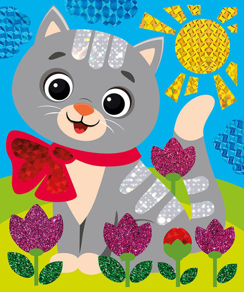 Изображение товара Набор для творчества Десятое королевство Аппликация фольгой Котенок / 05356