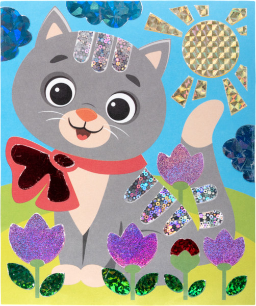 Изображение товара Набор для творчества Десятое королевство Аппликация фольгой Котенок / 05356