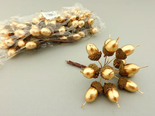 Изображение товара Искусственная ветка Geliu sala Желуди / KFS06GOLD