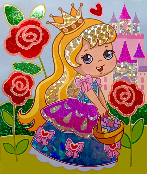 Изображение товара Набор для творчества Десятое королевство Аппликация фольгой Принцесса / 05358