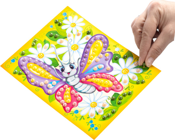 Изображение товара Набор для творчества Десятое королевство Аппликация бусинами Бабочка / 05407