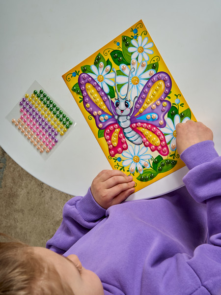 Изображение товара Набор для творчества Десятое королевство Аппликация бусинами Бабочка / 05407