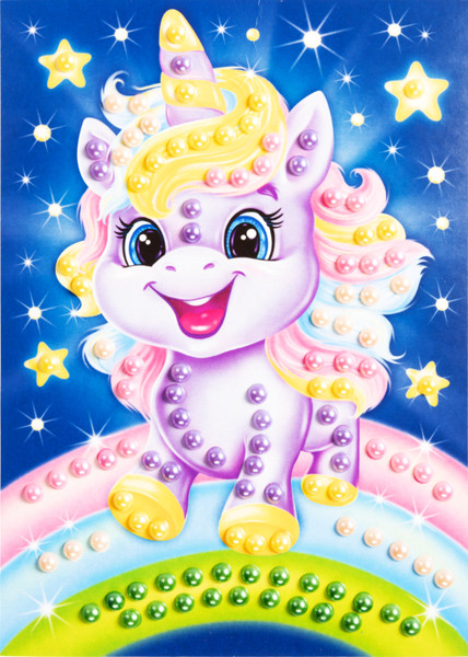 Изображение товара Набор для творчества Десятое королевство Аппликация бусинами Единорожка / 05408