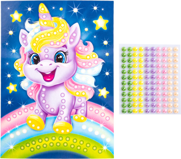 Изображение товара Набор для творчества Десятое королевство Аппликация бусинами Единорожка / 05408