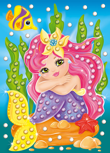 Изображение товара Набор для творчества Десятое королевство Аппликация бусинами Русалочка / 05409