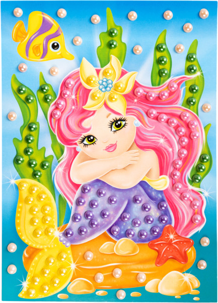 Изображение товара Набор для творчества Десятое королевство Аппликация бусинами Русалочка / 05409