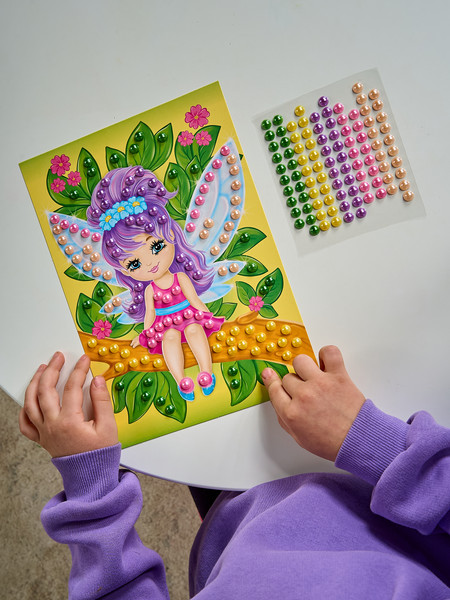 Изображение товара Набор для творчества Десятое королевство Аппликация бусинами Феечка / 05410
